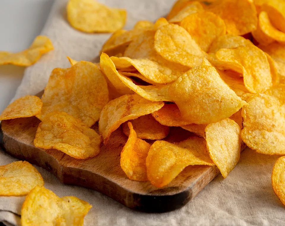 colorful salty potato chips