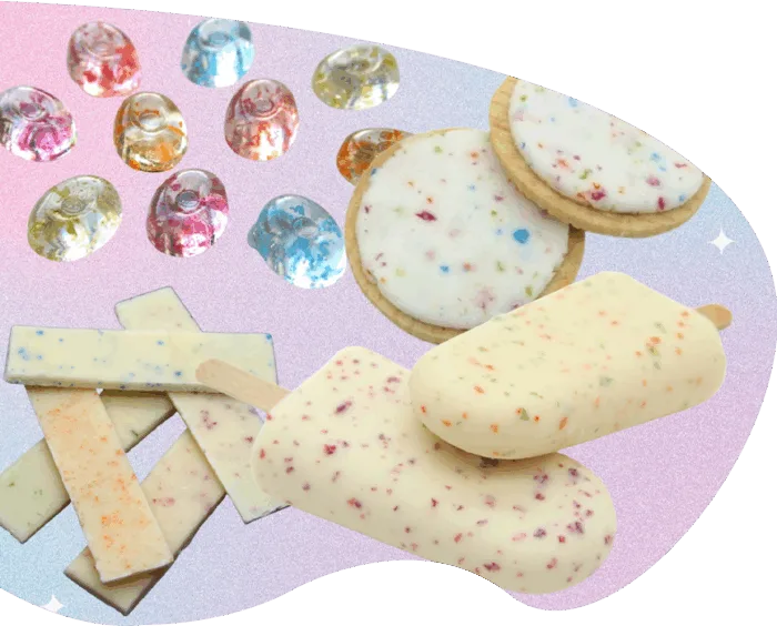 colour crystals collage