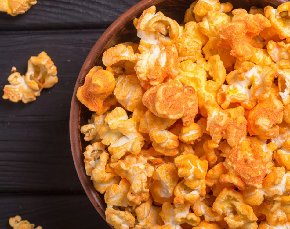 popcorn with seasoning on it